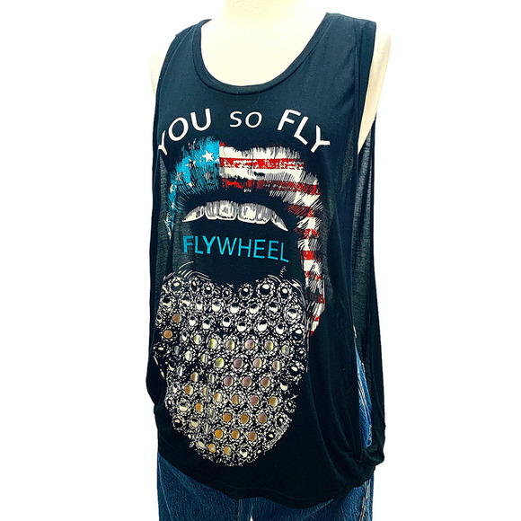 Lauren Moshi X Flywheel Sports You So Fly Effie Muscle Tank XS/S - Picture 13 of 13